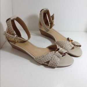 Talbots leather wedge sandals